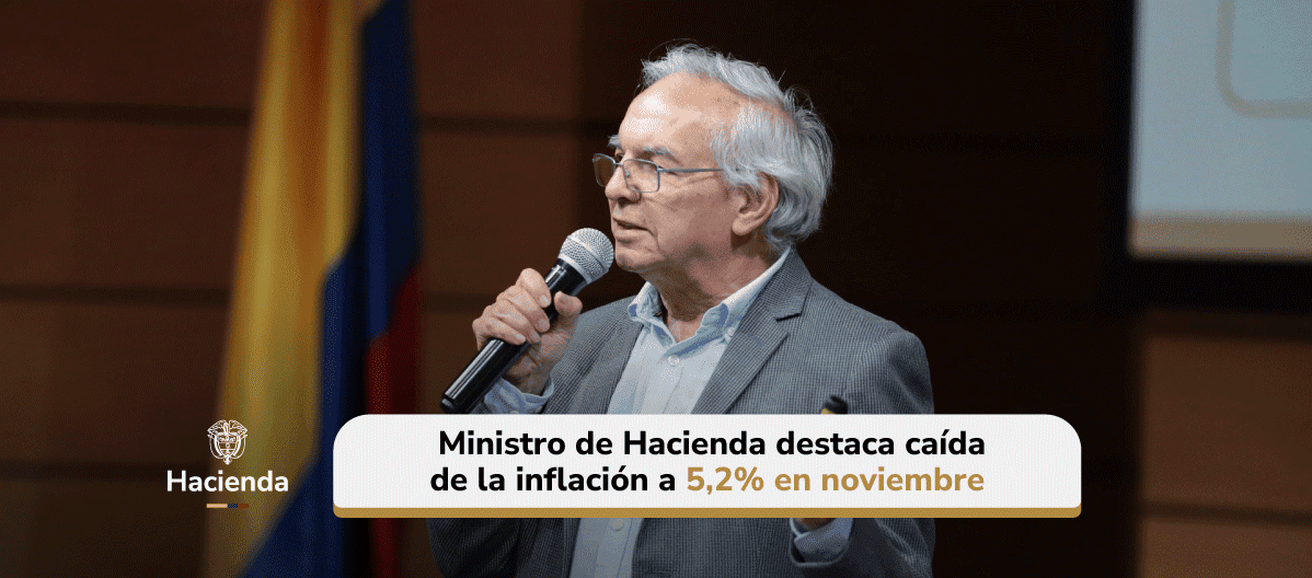  El ministro de Hacienda, Ricardo Bonilla, destacó que la inflación ha bajado 814 puntos desde marzo de 2023, mientras que la tasa del Banco de la República solo ha bajado 350 puntos.