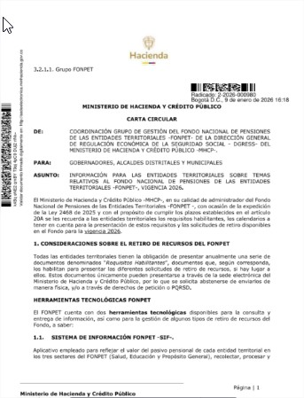 FOTO: CIRCULAR VIGENCIA 2026