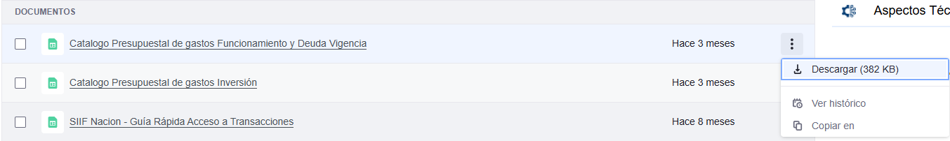 Ejemplo de descarga para archivos Excel