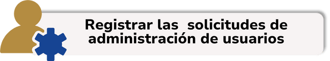 Botón Ingreso SPGR Registrar las solicitudes de administración de usuarios