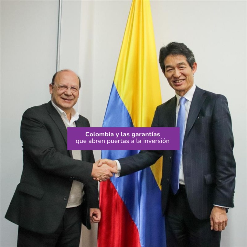 Ministro de Hacienda, Germán Ávila Plazas y vicepresidente ejecutivo de MIGA, Tsutomu Yamamoto