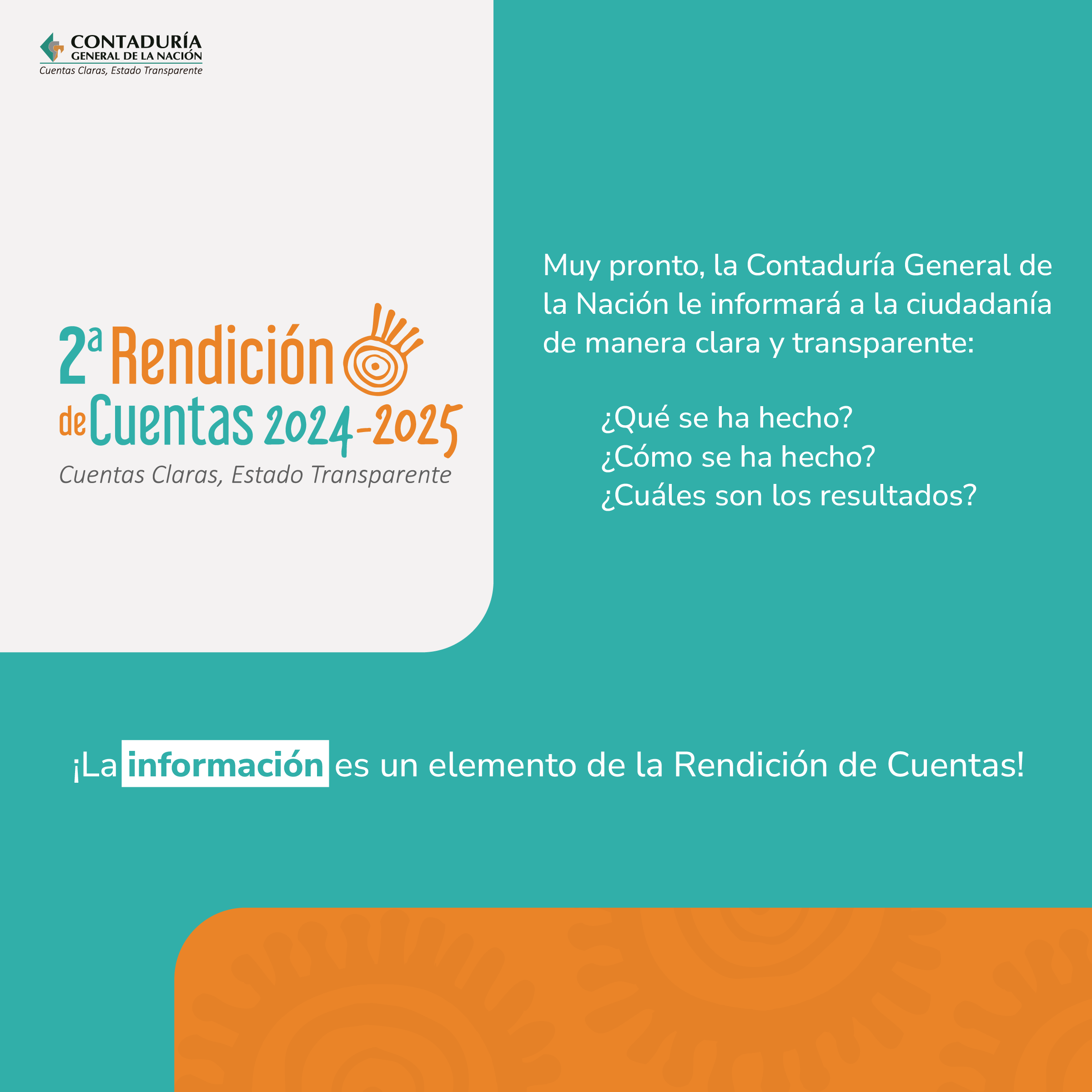 ¡La Rendición de Cuentas comienza con información clara y precisa sobre la gestión realizada! Muy pronto, le contaremos cómo podrá hacer parte de este espacio de participación ciudadana.