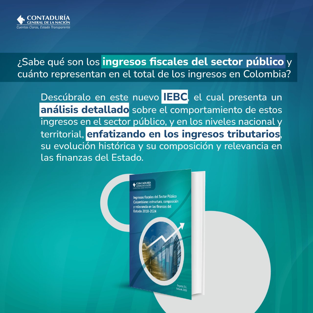 Conozca el nuevo IEBC "Ingresos fiscales del Sector Público Colombiano: estructura, composición y relevancia en las finanzas del Estado 2018-2024”